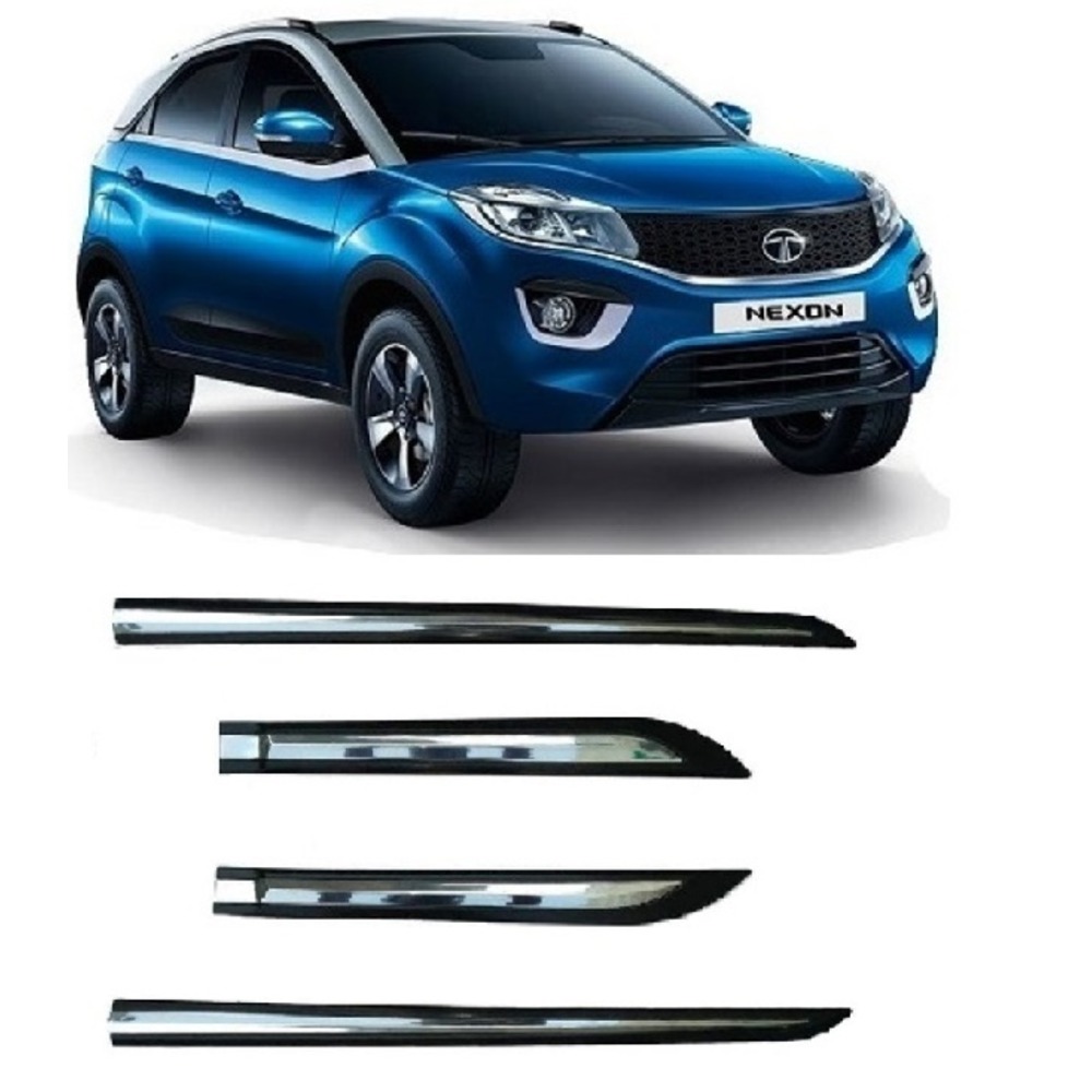 Door Side Beading For Nexon  - Silver & Black